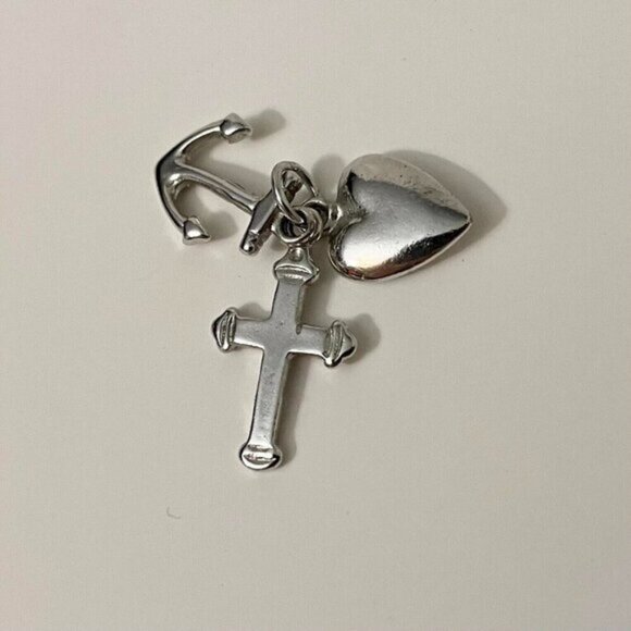 Jewelry - Vintage Sterling Silver Charms Faith Hope and Charity